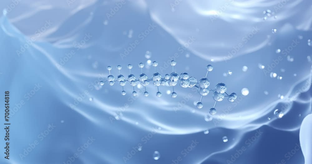 Monolaurin rotating molecular structure, 3d model of molecule
