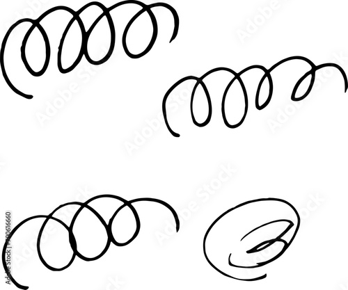 くるくる線　マジックで書いた手描き