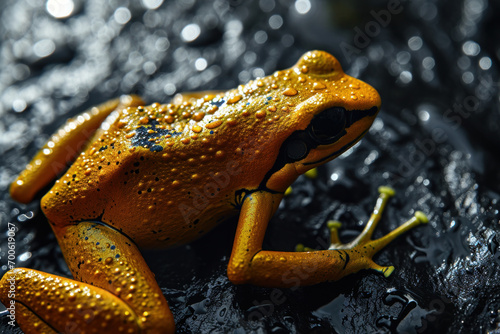 Orange poison dart frog