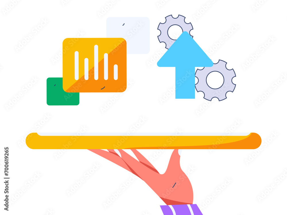 Flat vector illustration of business people operating work scene
Flat vector illustration of business people operating work scene