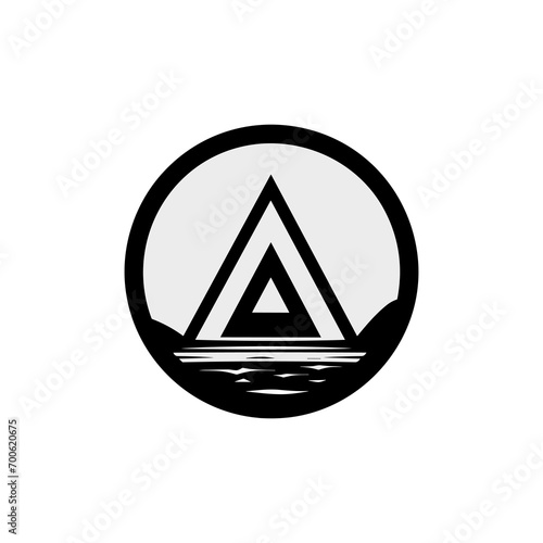 Free Download Minimalist letter A or triangle logo. - GFXLoad