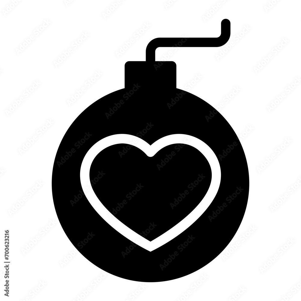 Obraz premium bomb glyph icon
