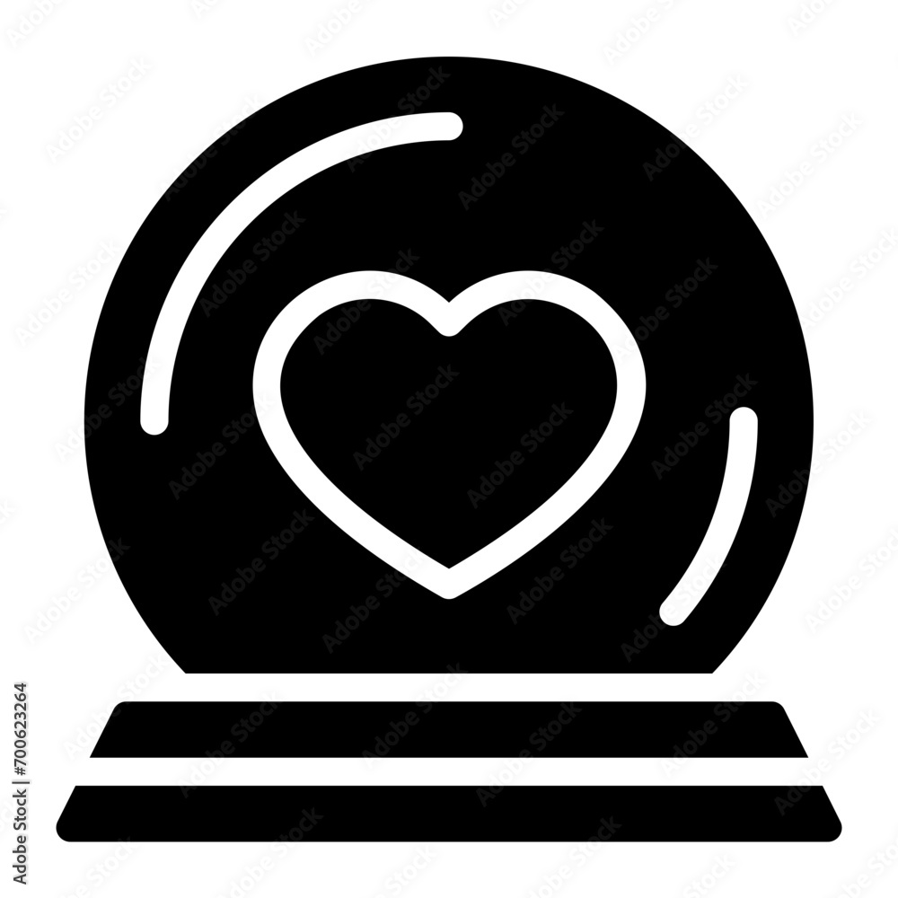 magic ball glyph icon magic ball glyph icon