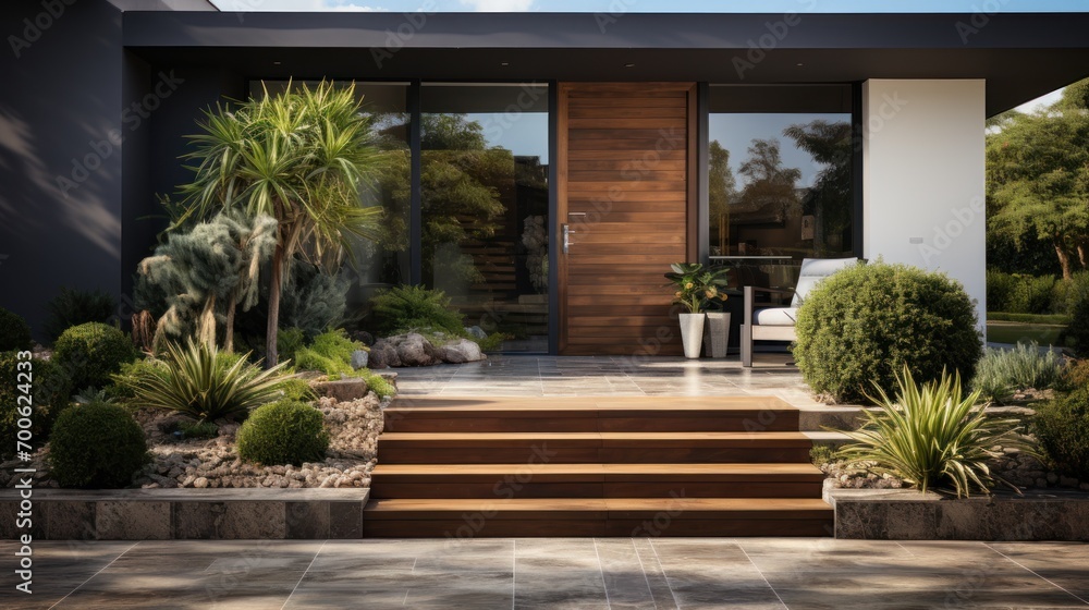 black modern new house front door house building entrance black modern new house front door house building entrance