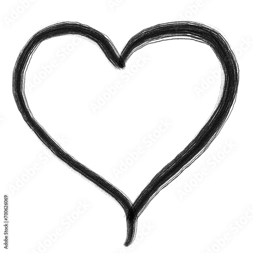 black heart shape icon, icon hand writtern