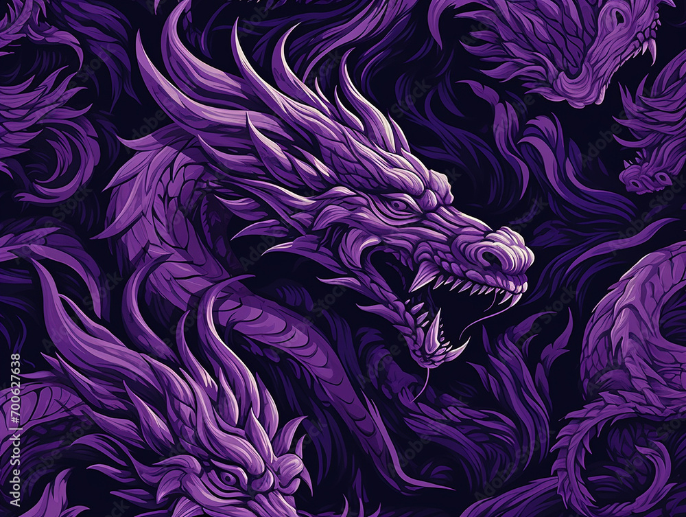 purple dragon pattern