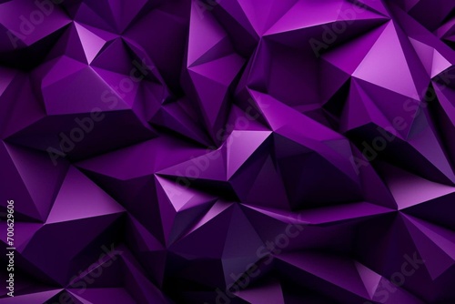 Abstract background featuring purple triangles in a three-dimensional render. Generative AI