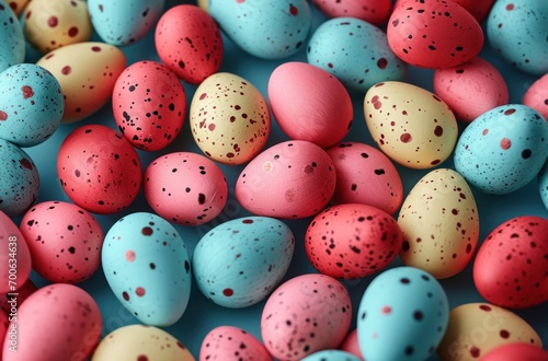 easter background seamless pattern with lots of red eggs