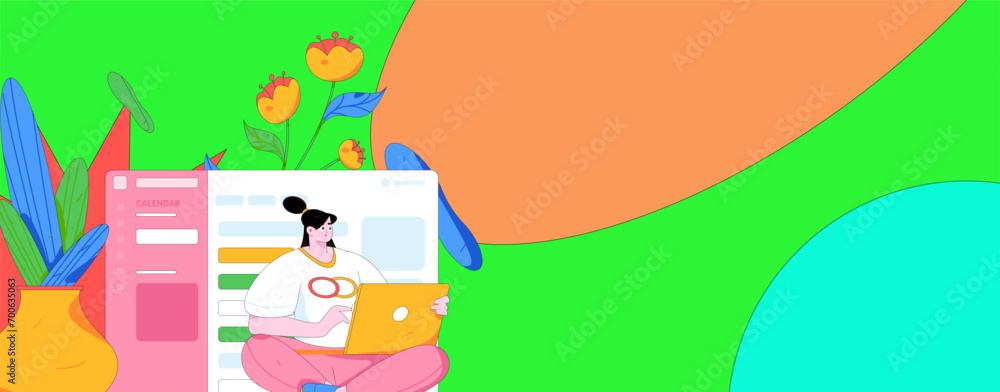Flat vector illustration of business people operating work scene
Flat vector illustration of business people operating work scene