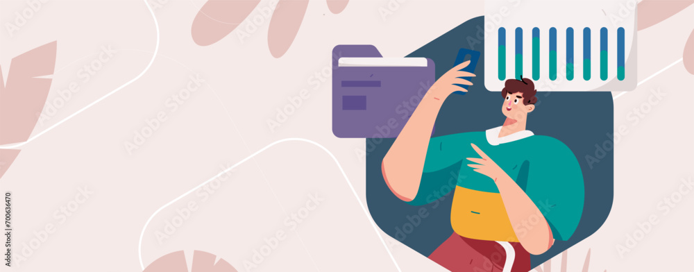 Flat vector illustration of business people operating work scene
Flat vector illustration of business people operating work scene