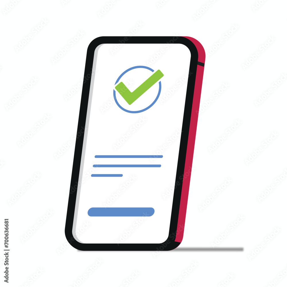 flat illustration concept online payment succeed, bil tax information interface screen vector flat illustration concept online payment succeed, bil tax information interface screen vector