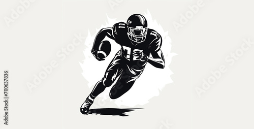 sport player logo vector black and white background