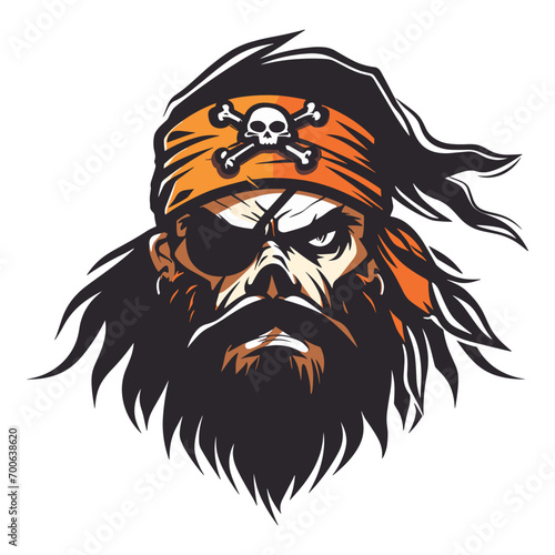 Head pirates logo vector for esport logo