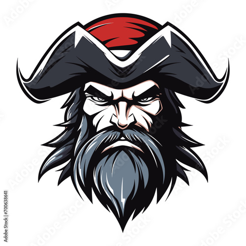 Head pirates logo vector for esport logo