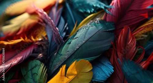 exotic feathers in many colors © olegganko