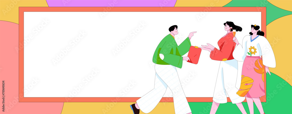 Flat vector illustration of business people operating work scene
Flat vector illustration of business people operating work scene