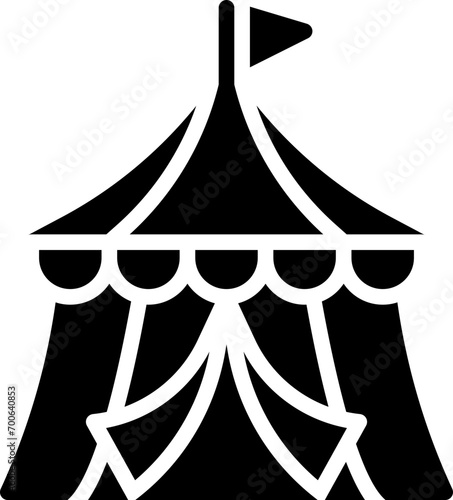 Circus tent icon