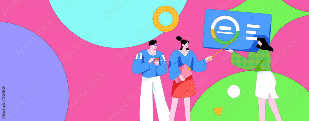 Flat vector illustration of business people operating work scene
Flat vector illustration of business people operating work scene