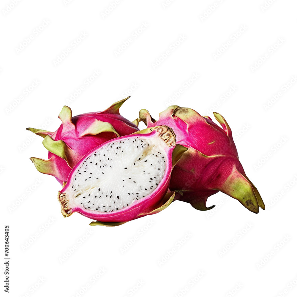 dragon fruit on a white background dragon fruit on a white background