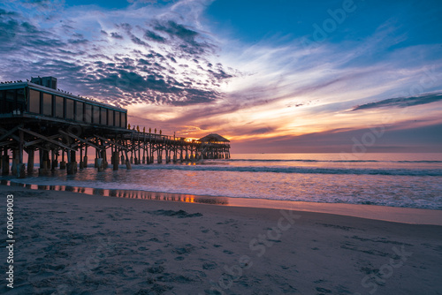 Beautiful sunrise at the Cocoa Beach pier