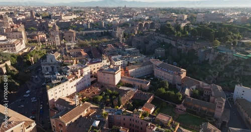Wallpaper Mural City of Antiquity Revealed: Aerial Perspectives on Rome's Historic Heart Architectural Marvels and More. High quality 4k footage Torontodigital.ca