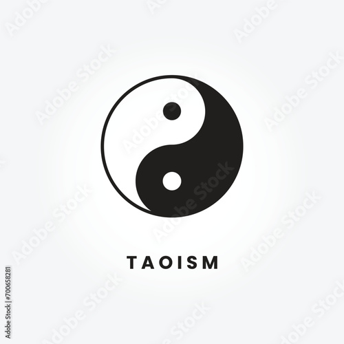 Taoism icon. Thin linear taoism outline icon isolated on white background from religion collection