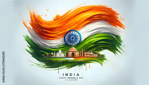 Amazing illustration of india republic day.