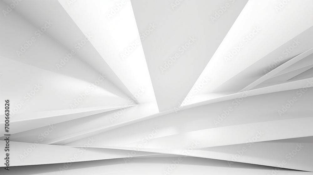 Innovative Minimalism: Abstract White Background with Geometric Shapes and Modern Design for Creative Concepts and Contemporary Art