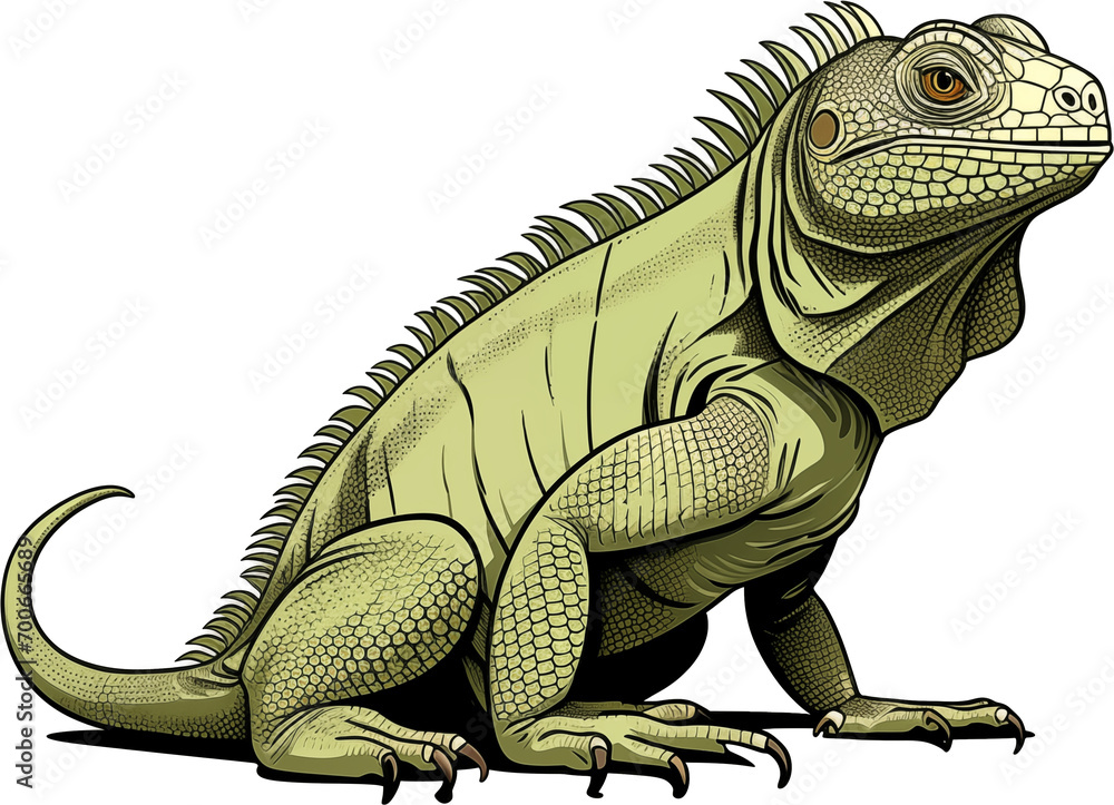 Exotic Iguana Illustration Exotic Iguana Illustration