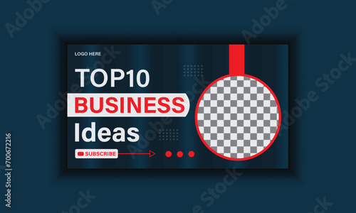 Corporate business  you tube video thumbnail template design