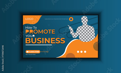 Corporate business  you tube video thumbnail template design