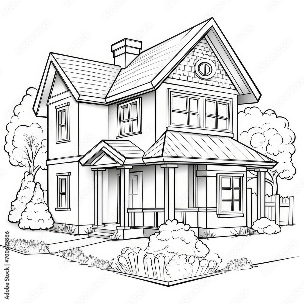 Children's House Coloring Book