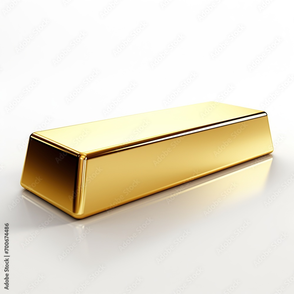 Gold bar on a white background. 3d illustration. Gold bar on a white background. 3d illustration.