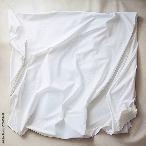 Textured simple white cloth, background, mockup 