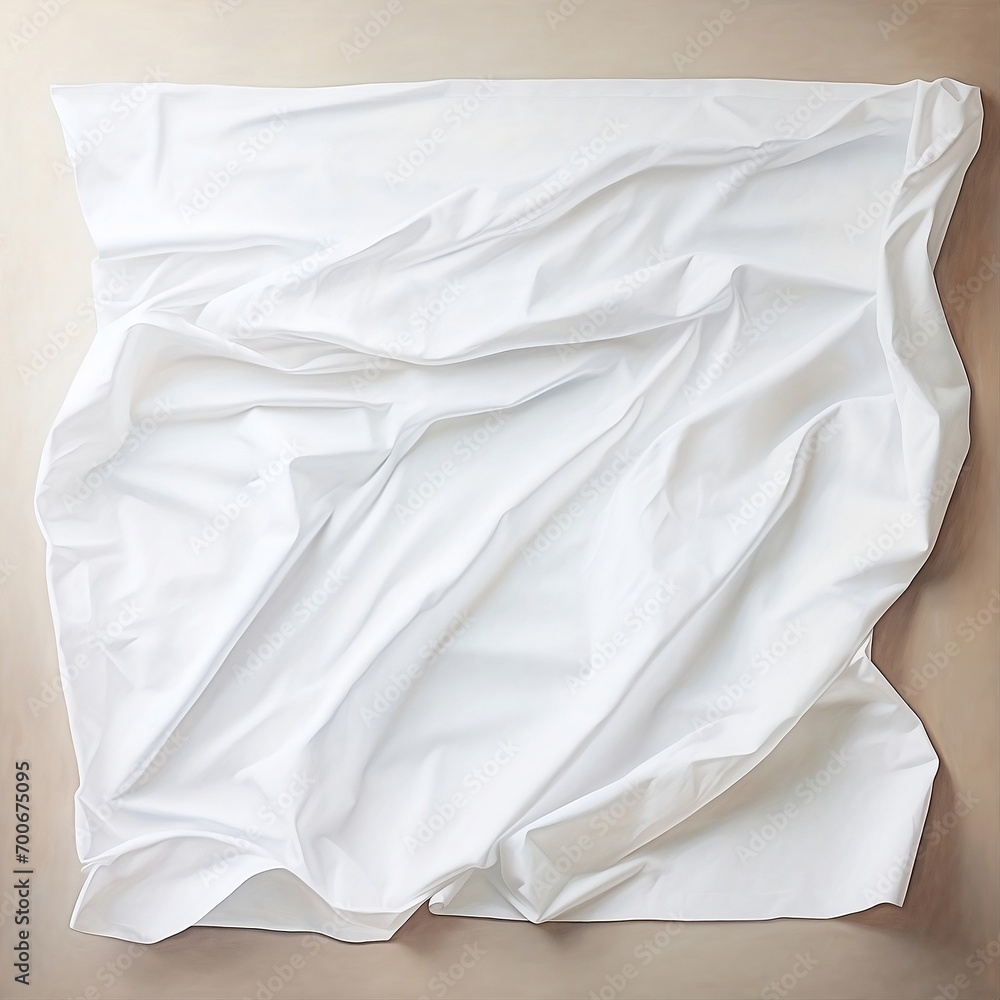 Textured simple white cloth, background, mockup Textured simple white cloth, background, mockup