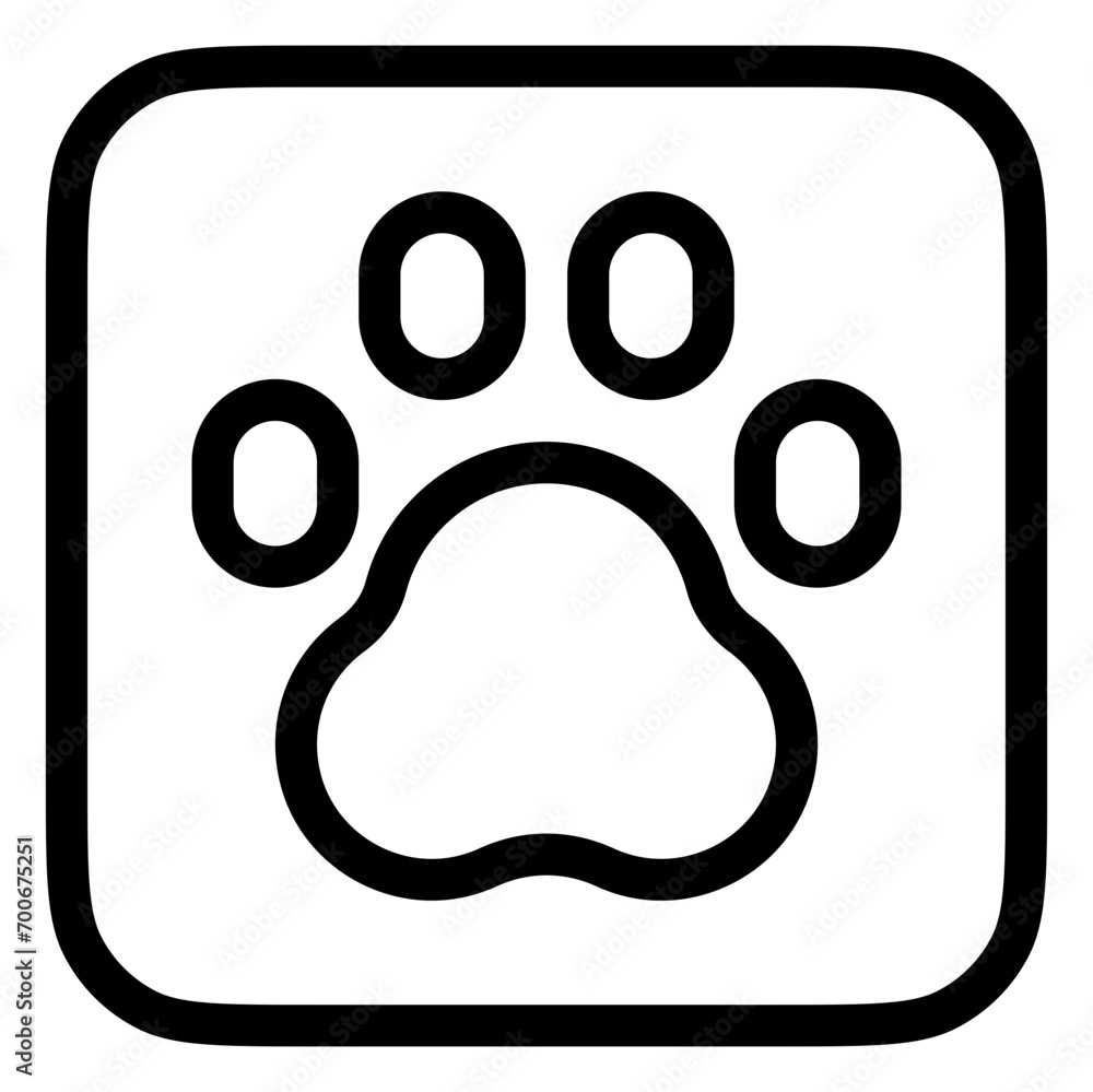 Editable animal, pet paw print vector icon. Veterinary, animal, pet care, pet shop. Part of a big icon set family. Perfect for business, web and app interfaces, presentations, infographics, etc Editable animal, pet paw print vector icon. Veterinary, animal, pet care, pet shop. Part of a big icon set family. Perfect for business, web and app interfaces, presentations, infographics, etc