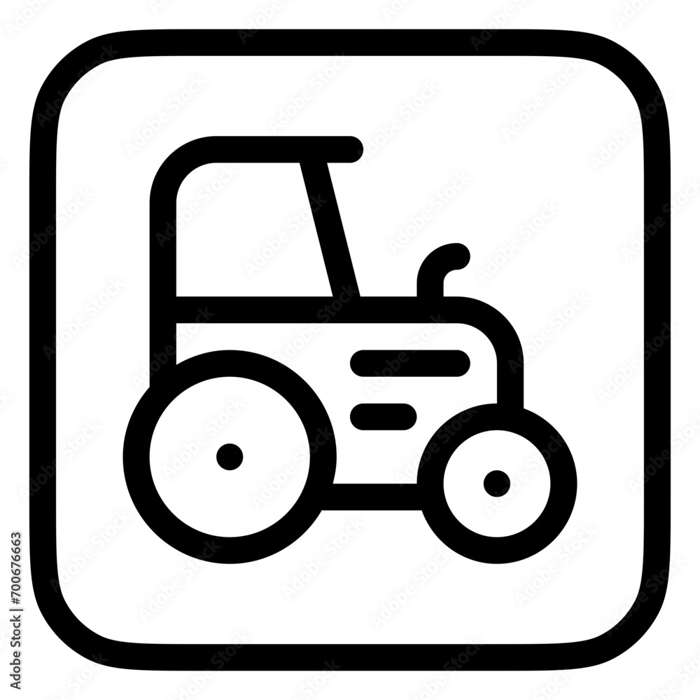 Editable tractor vector icon. Farming, transportation, vehicle, agriculture. Part of a big icon set family. Perfect for web and app interfaces, presentations, infographics, etc Editable tractor vector icon. Farming, transportation, vehicle, agriculture. Part of a big icon set family. Perfect for web and app interfaces, presentations, infographics, etc