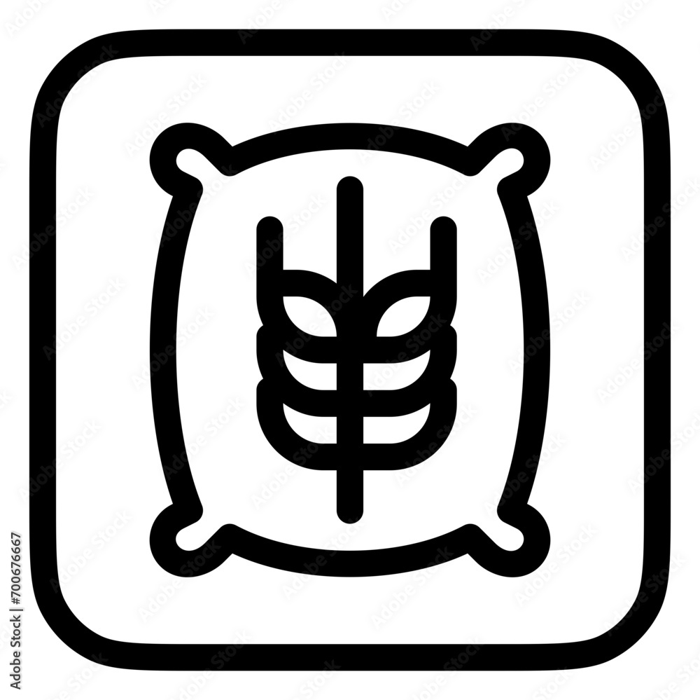 Editable flour, wheat, sack vector icon. Food, farm, grocery, harvest. Part of a big icon set family. Perfect for web and app interfaces, presentations, infographics, etc Editable flour, wheat, sack vector icon. Food, farm, grocery, harvest. Part of a big icon set family. Perfect for web and app interfaces, presentations, infographics, etc