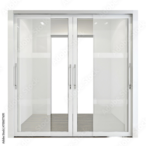 Tategu Sliding Doors, transparent background, isolated image, generative AI