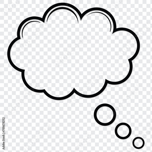 Thought cloud.Thought bubble icon.Speech Bubbles.Cloud speech bubbles collection.Thought bubble thinking cloud line art vector icon for apps and websites.day dream thinking flat line icon.