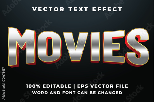 luxury Silver  editable text effect template style	