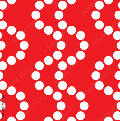 red and white dots