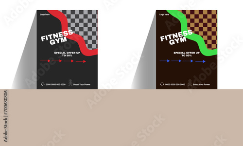 Gym Business Flyer with simple but elegant look and attractive design. All layers are organized and fully editable.  