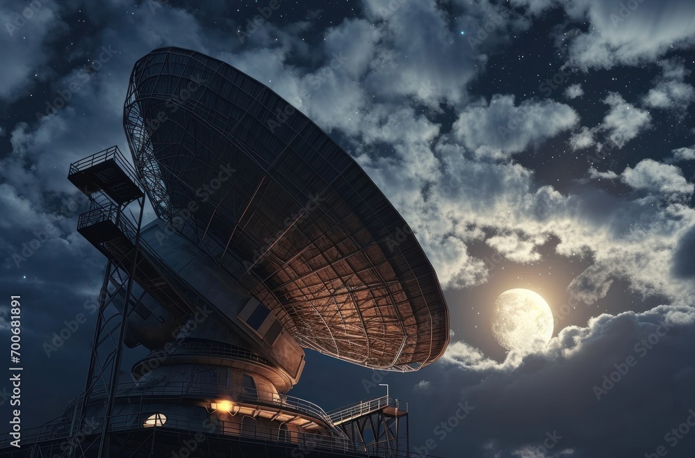 the galaxy's largest telescope in outer space and the moon that lights up dark night