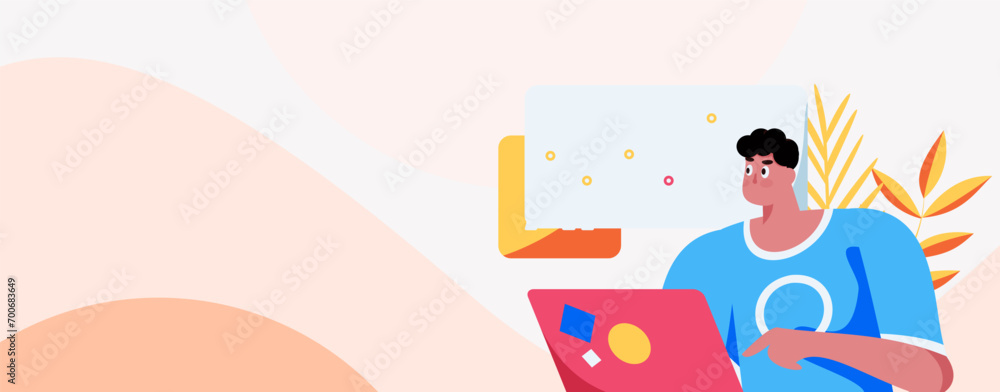 Flat vector illustration of business people operating work scene
Flat vector illustration of business people operating work scene