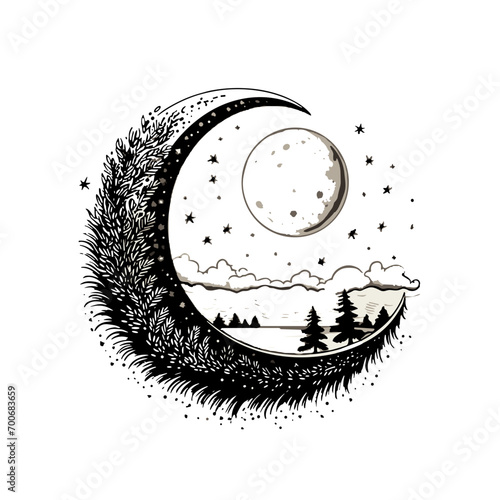 Moon svg, moon png, summer clipart, clipart, moon illustration, palm, tree, beach, tropical, vector, summer, illustration, island, silhouette, sea, sun, nature, travel, ocean, sunset, design, sky, lan