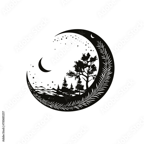 Moon svg, moon png, summer clipart, clipart, moon illustration, palm, tree, beach, tropical, vector, summer, illustration, island, silhouette, sea, sun, nature, travel, ocean, sunset, design, sky, lan