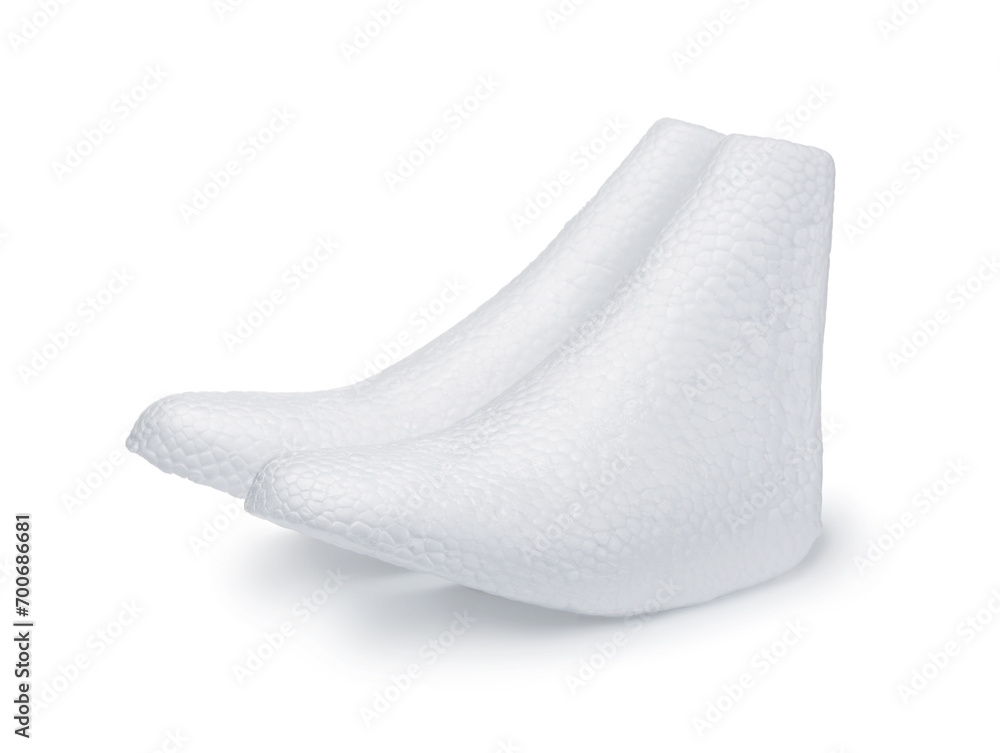 Pair of polystyrene shoe stretcher mould Pair of polystyrene shoe stretcher mould