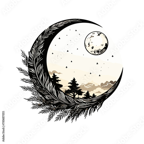 Moon svg, moon png, summer clipart, clipart, moon illustration, palm, tree, beach, tropical, vector, summer, illustration, island, silhouette, sea, sun, nature, travel, ocean, sunset, design, sky, lan