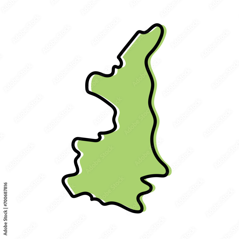 Shaanxi region of China vector map illustration. Shaanxi region of China vector map illustration.